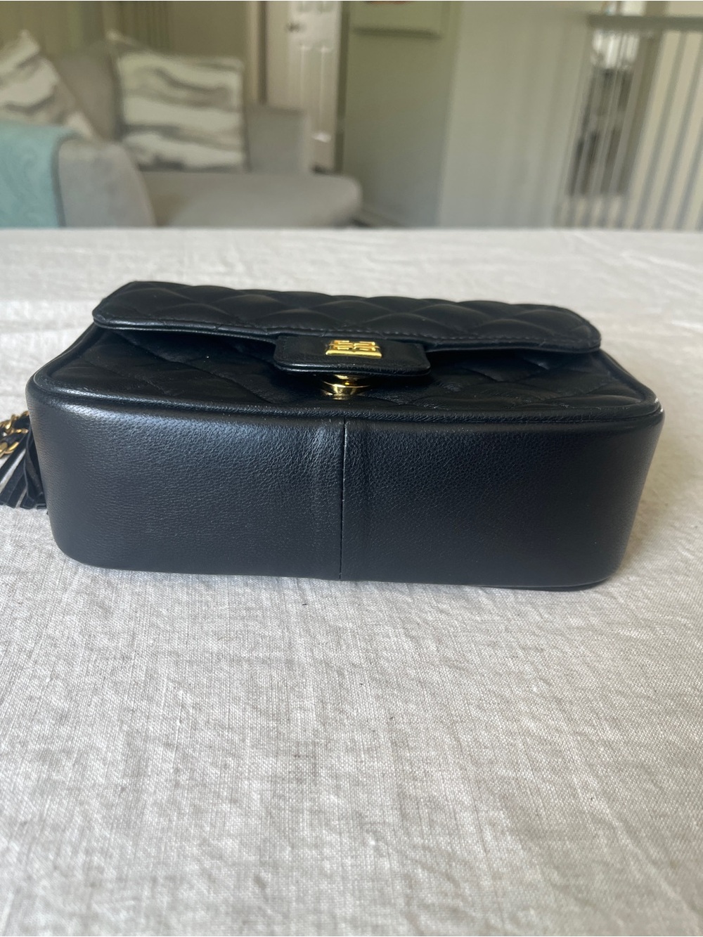 Givenchy Black Quilted Crossbody Bag with Gold Chain- VeryGood Condition - Picture 12 of 16
